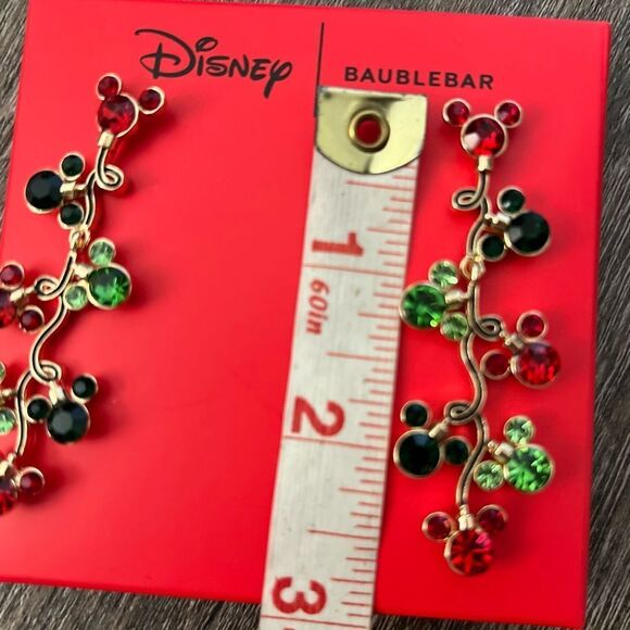 Disney x Bauble Bar Mickey Mouse Christmas Lights Earrings - Picture 2 of 5